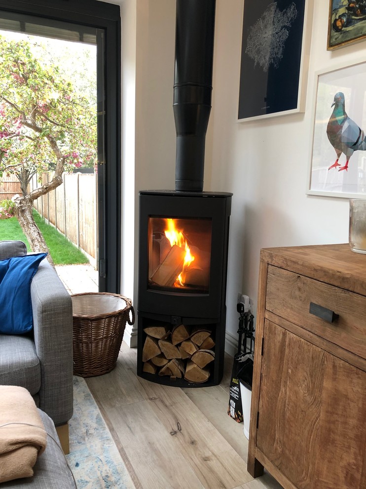 Modern Freestanding Wood Burning Stove Installation Bushey, Watford