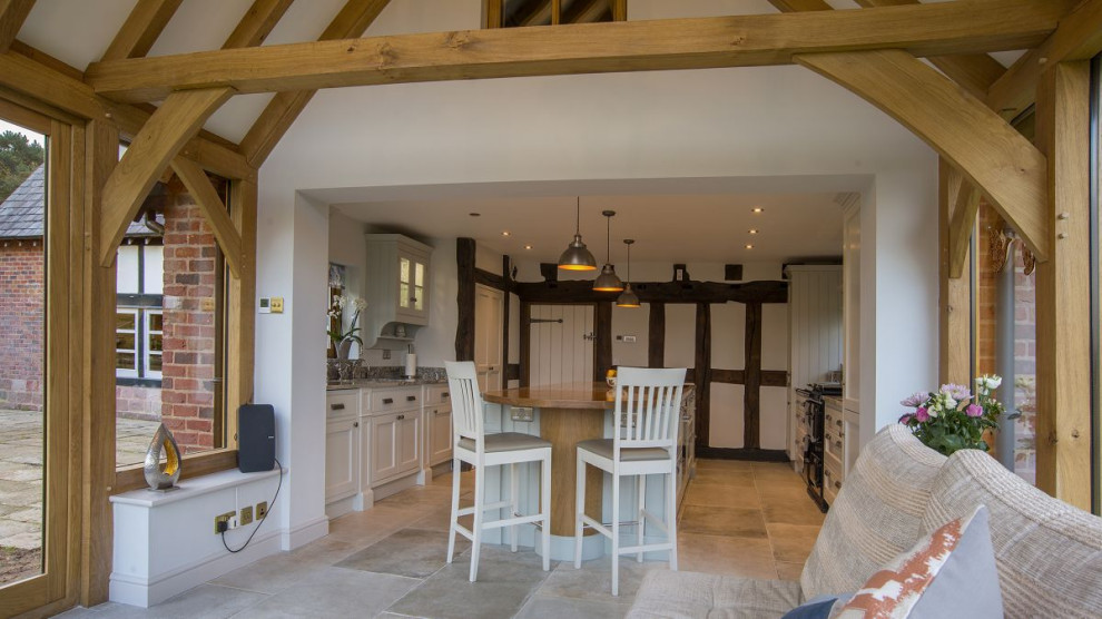 Oak Garden Room Kitchen Extension, Cheshire Farmhouse Sunroom