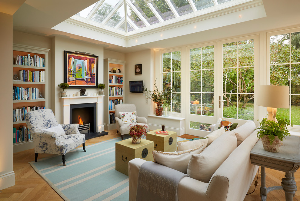 Inspiration for a transitional sunroom remodel in Essex