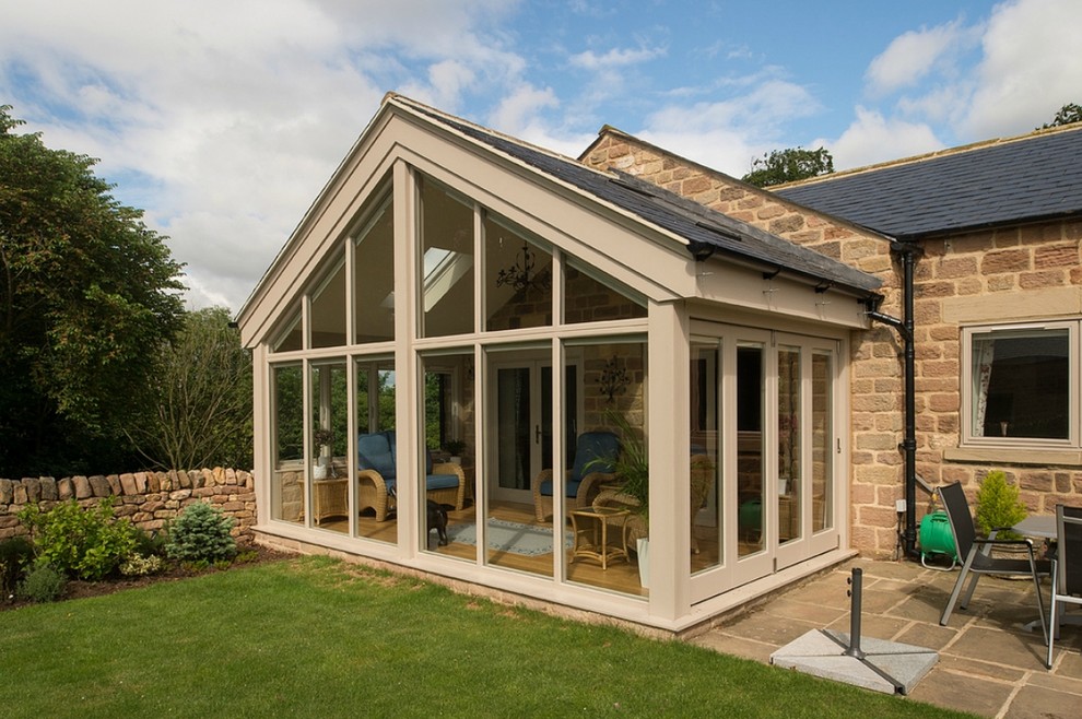 Design ideas for a farmhouse conservatory in Other.