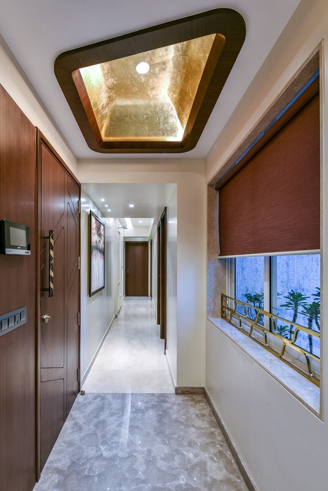 Inspiration for a contemporary hallway remodel in Mumbai