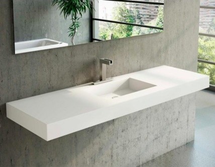 Lavabo de Corian® SQUARE con Encimera a medida. - Contemporary - Bathroom -  Other - by Bañosdeautor | Houzz IE