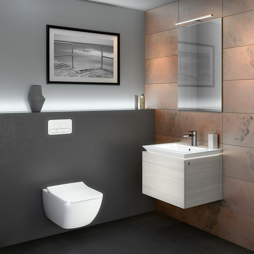 Design ideas for a contemporary bathroom in Barcelona.