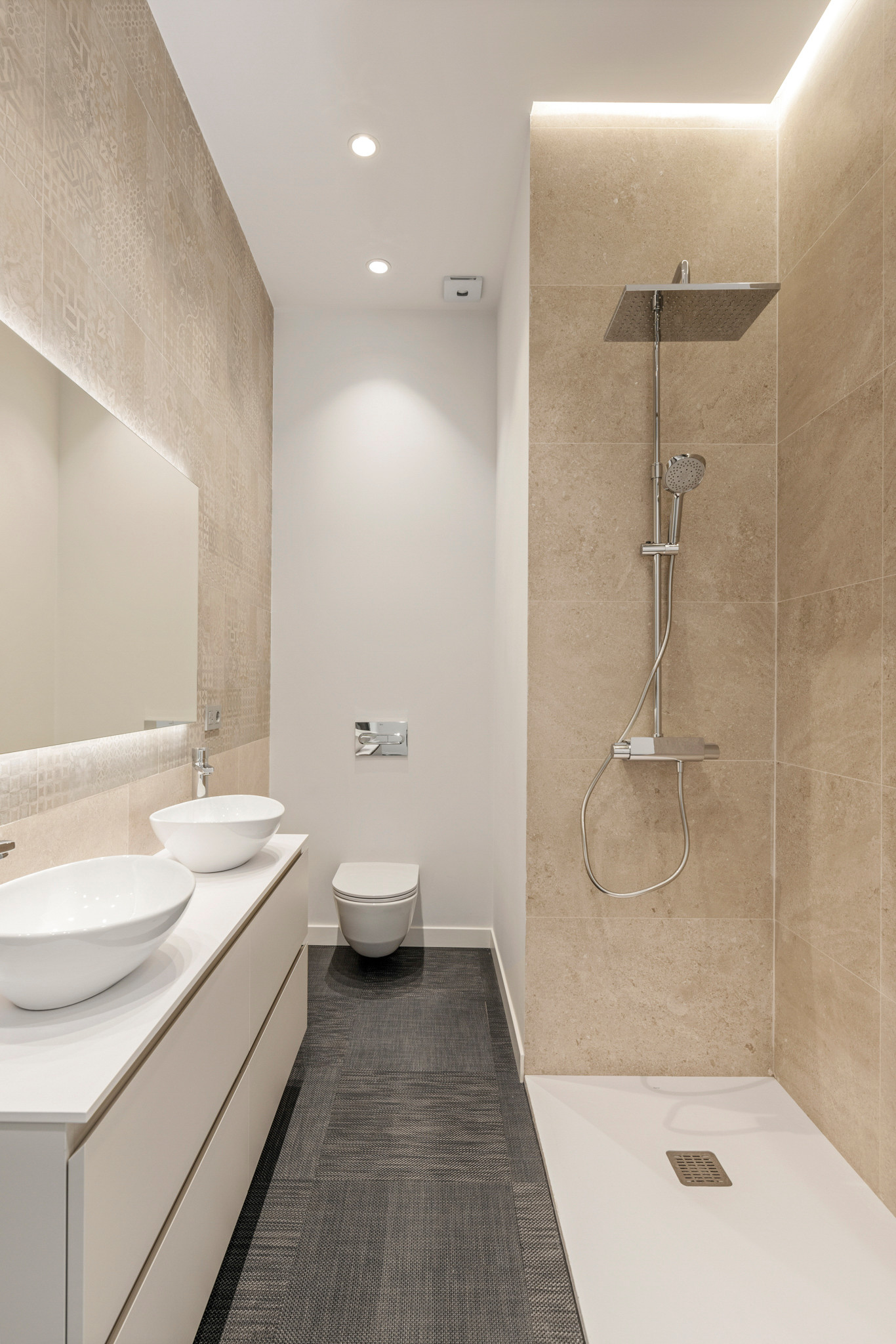 Fotos de baños | Diseños de baños beige con suelo gris - Diciembre 2022 |  Houzz ES