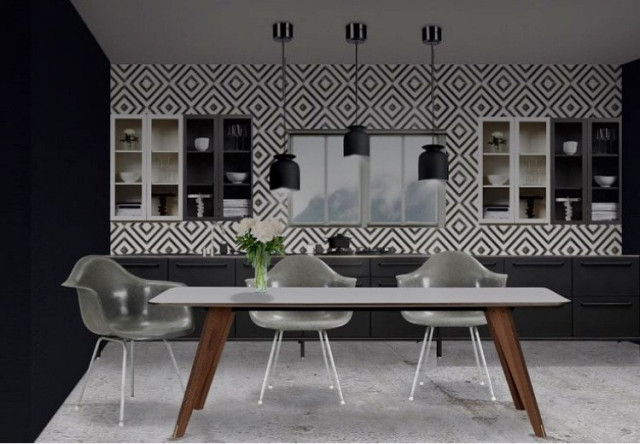 BLACK AND WHITE KITCHEN - Industrial - Dining Room - London - by FC