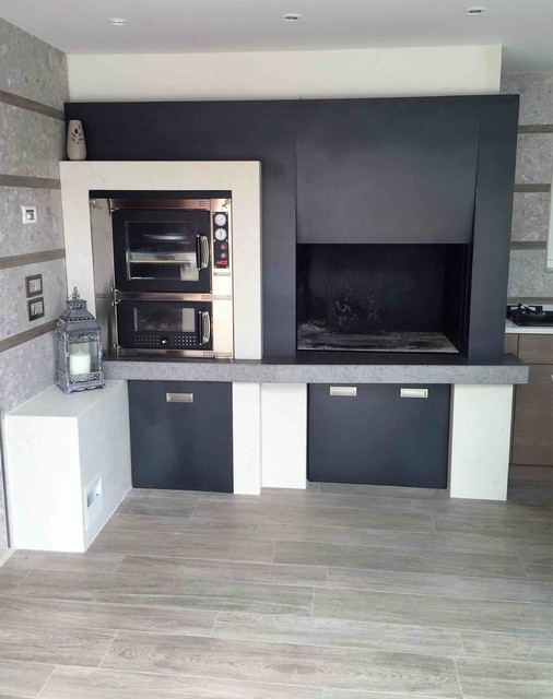 Camino, forno e rivestimento su misura - Contemporary - Kitchen - Venice -  by Zanella | Houzz IE