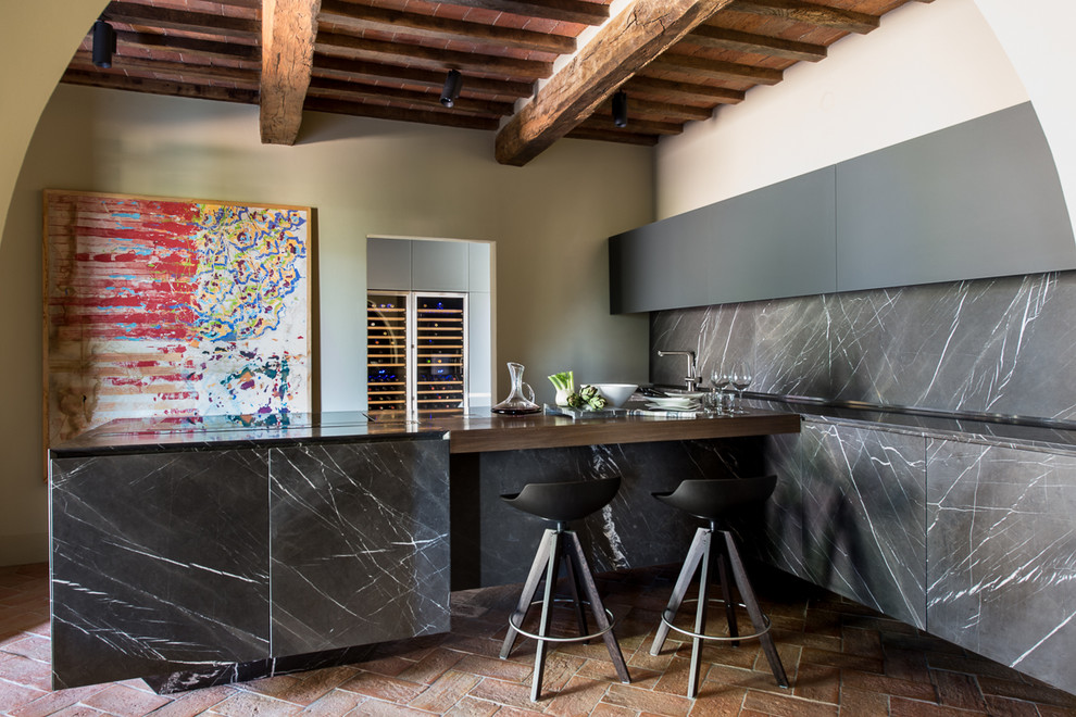 フィレンツェにあるコンテンポラリースタイルのおしゃれなキッチンの写真