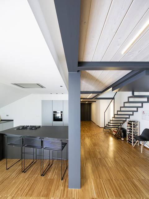 Voce del Verbo Loft. Appartamento all'ultimo piano con terrazzo. -  Contemporain - Cuisine - Turin - par IDEeA Interior Design e Architettura |  Houzz