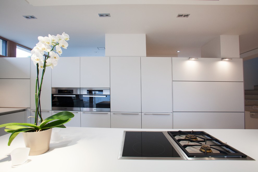 Example of a trendy kitchen design in Dijon
