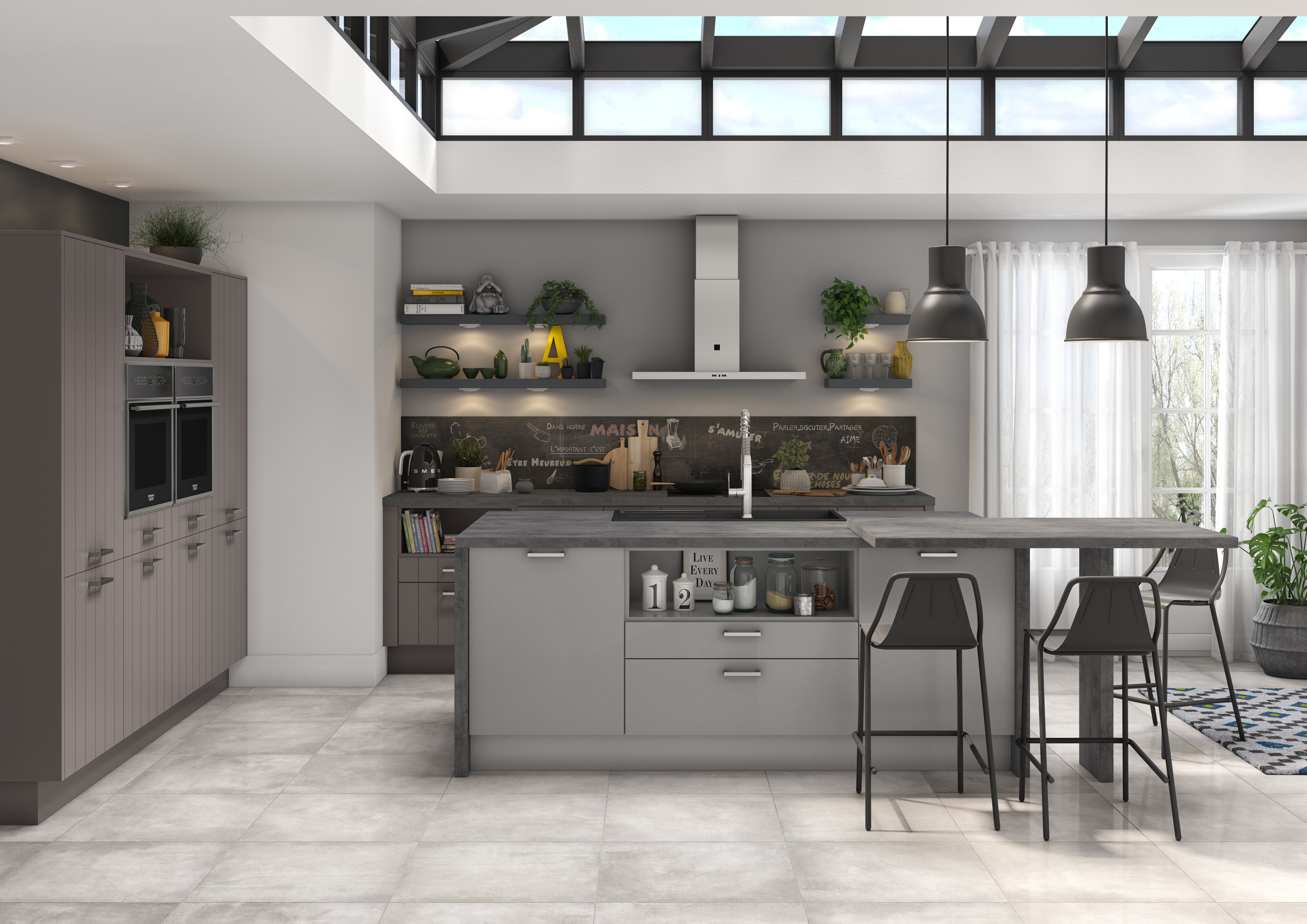 Cuisine Ixina : modèle Sava, collection mate - Contemporary - Kitchen -  Other - by Ixina Officiel | Houzz