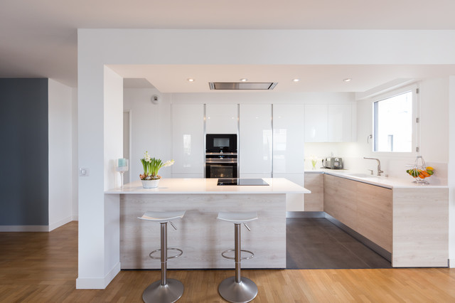 Cuisine Moderne Et Lumineuse Modern Kuche Paris Von Premium Cuisines Houzz