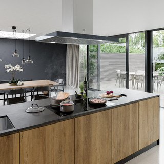 Cuisine Parallele Avec Un Ilot Central Photos Et Idees Deco De Cuisines Novembre 2020 Houzz Fr