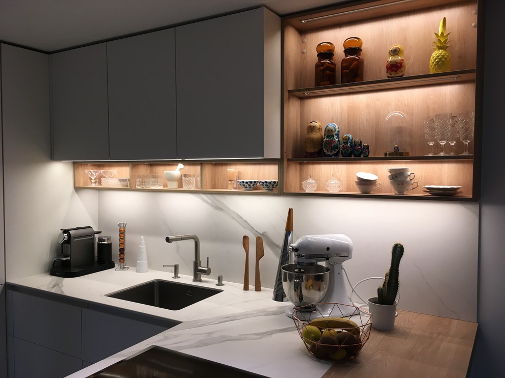 Magnifique Cuisine avec plan de travail et crédence en DEKTON OPERA
