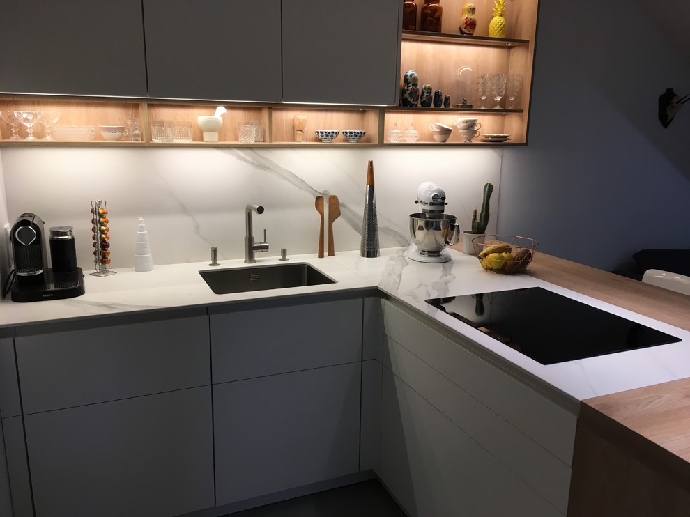 Magnifique Cuisine avec plan de travail et crédence en DEKTON OPERA