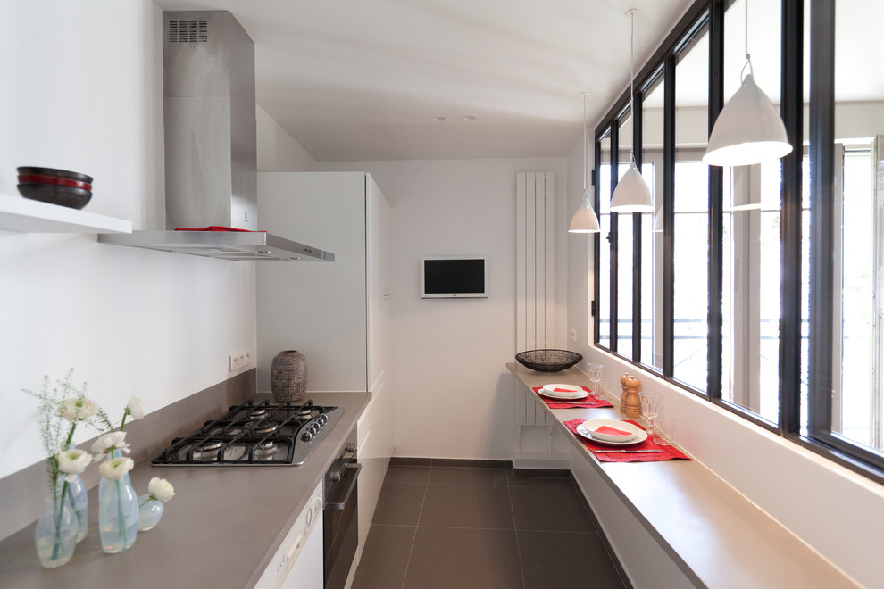 This is an example of an urban kitchen in Paris.