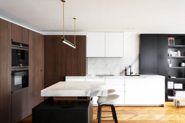 Rénovation d'un appartement de 70m2 à Paris - Contemporary - Kitchen ...