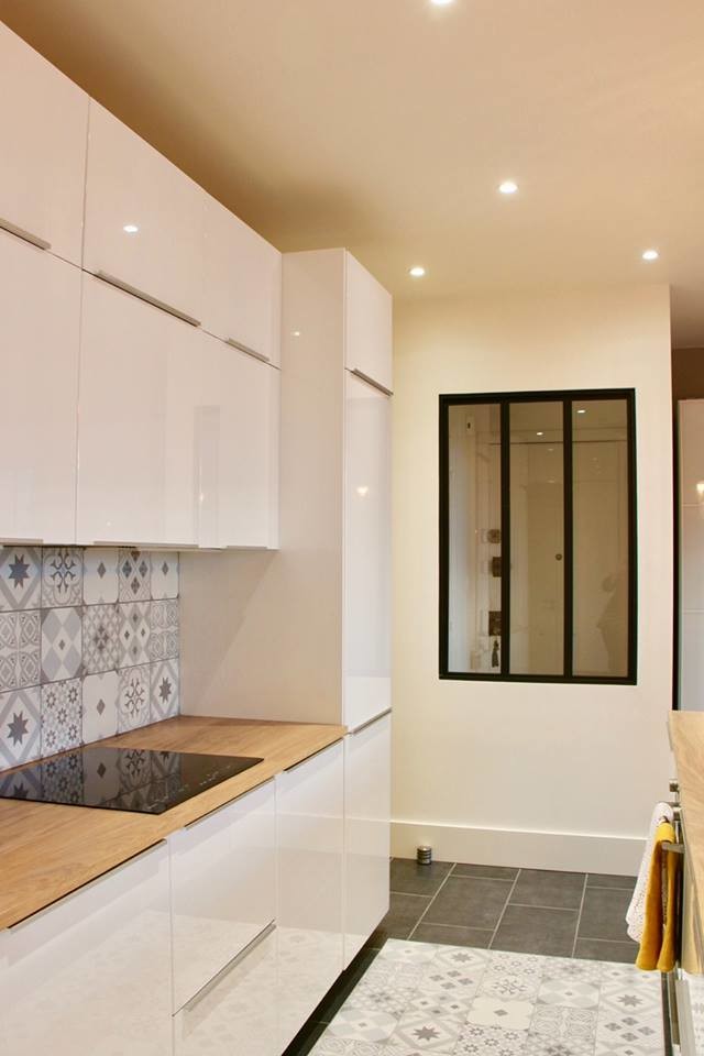 This is an example of a modern kitchen in Grenoble.