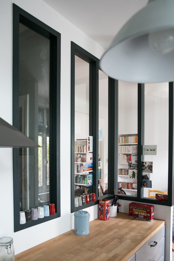 Verrière intérieure et exterieure - Transitional - Kitchen - Nantes ...