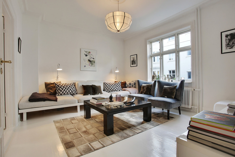 Inspiration for a scandinavian living room in Copenhagen.