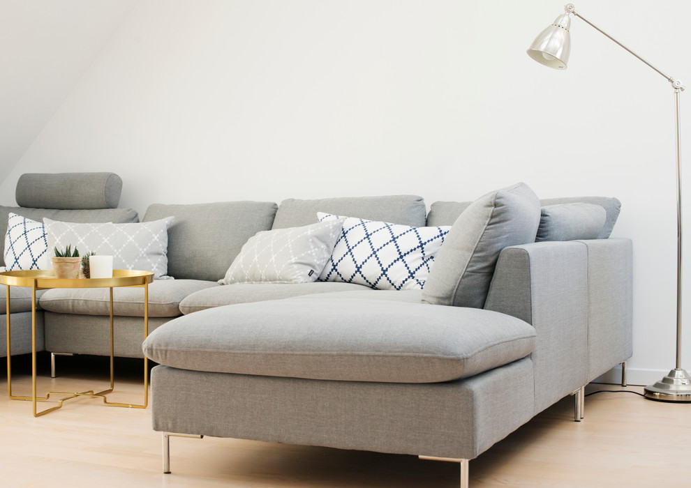Photo of a scandi living room in Copenhagen.
