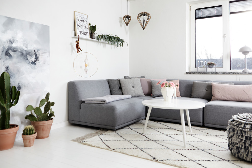 Inspiration for a scandinavian living room remodel in Wiltshire