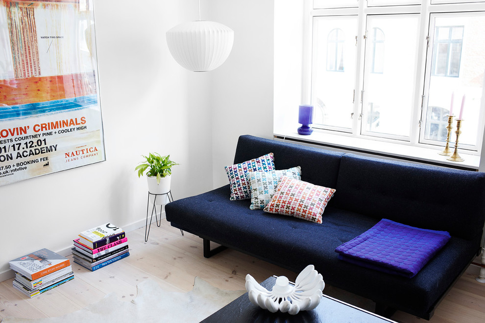 Living room - scandinavian living room idea in Copenhagen