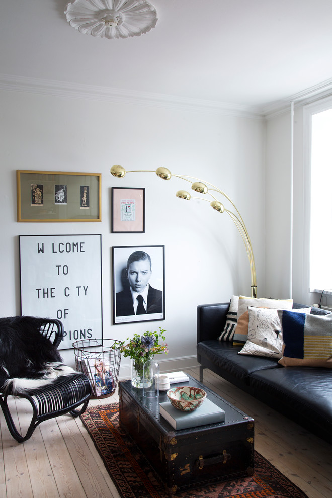 Inspiration for a scandinavian living room remodel in Copenhagen