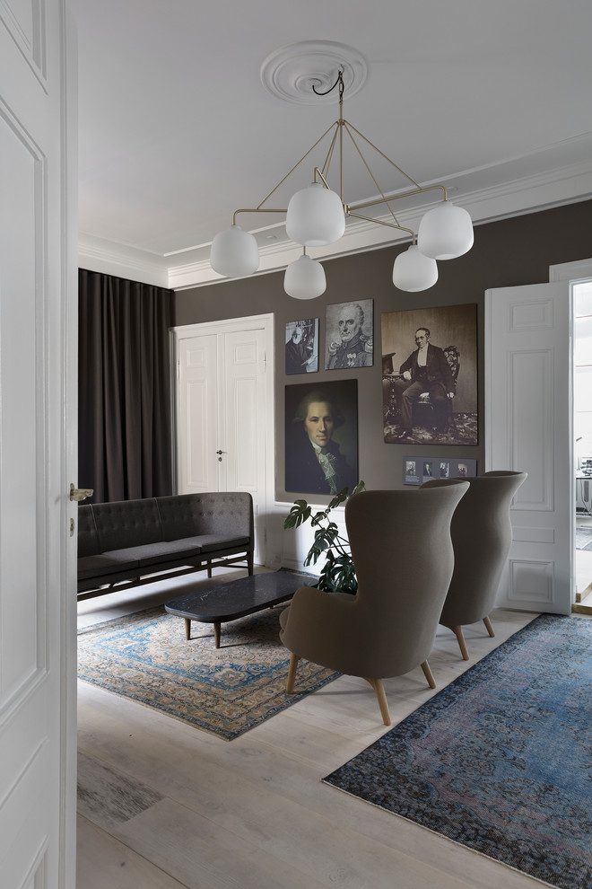 Eklektisches Wohnzimmer in Kopenhagen