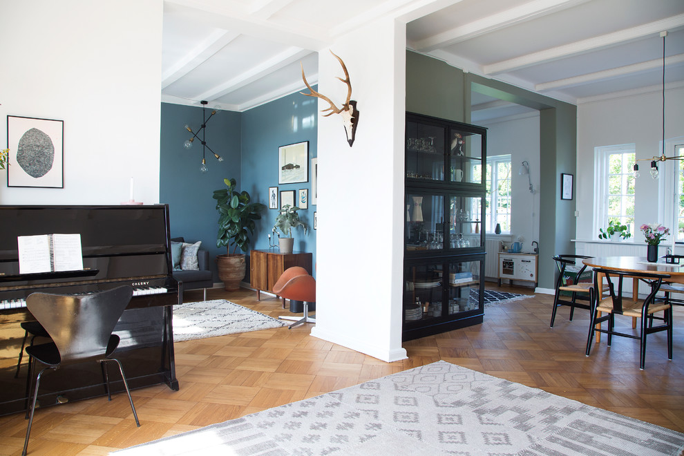 Inspiration for a scandinavian living room remodel in Copenhagen