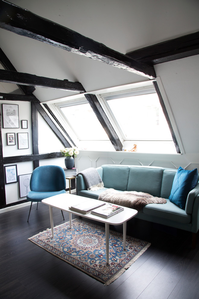 Photo of a scandi living room in Copenhagen.