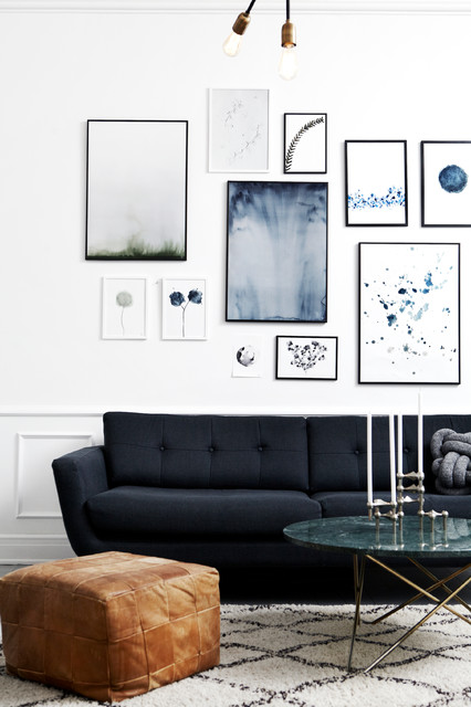Minimalistiske kunstprints - Scandinavian - Living Room - Copenhagen - by  Trine Holbaek Designs | Houzz