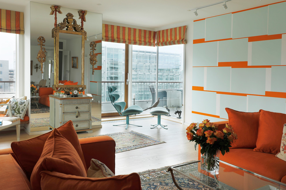 Inspiration for an eclectic living room remodel in Copenhagen