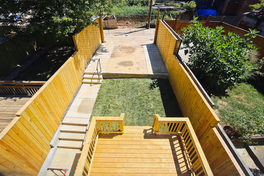 Deck - mid-sized traditional backyard deck idea in DC Metro with no cover