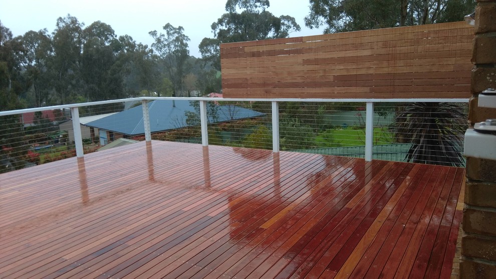 9m x 7m Merbau deck w stainless steel wire balustrade Contemporary Deck Adelaide by