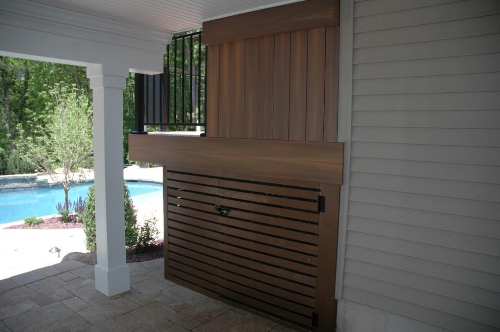 Deck - contemporary backyard deck idea in Bridgeport