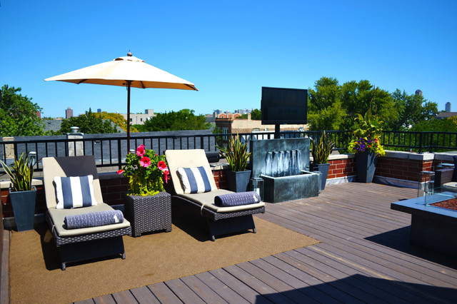 A Lakeview Roof Deck Lounge - Modern - Terrasse - Chicago - von Chicago  Roof Deck & Garden | Houzz