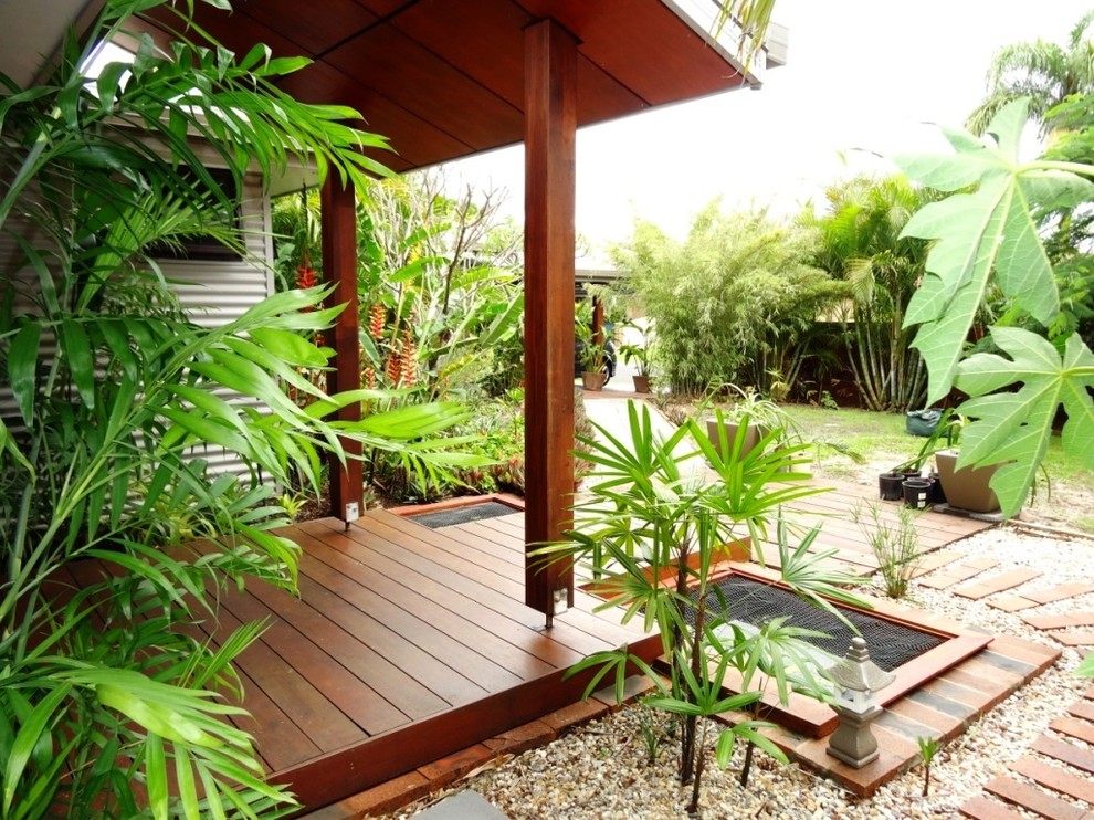 Example of an island style deck design in Brisbane