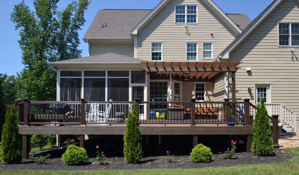 Apex Tropical Deck Design in MultiColor Composite Decking Boards