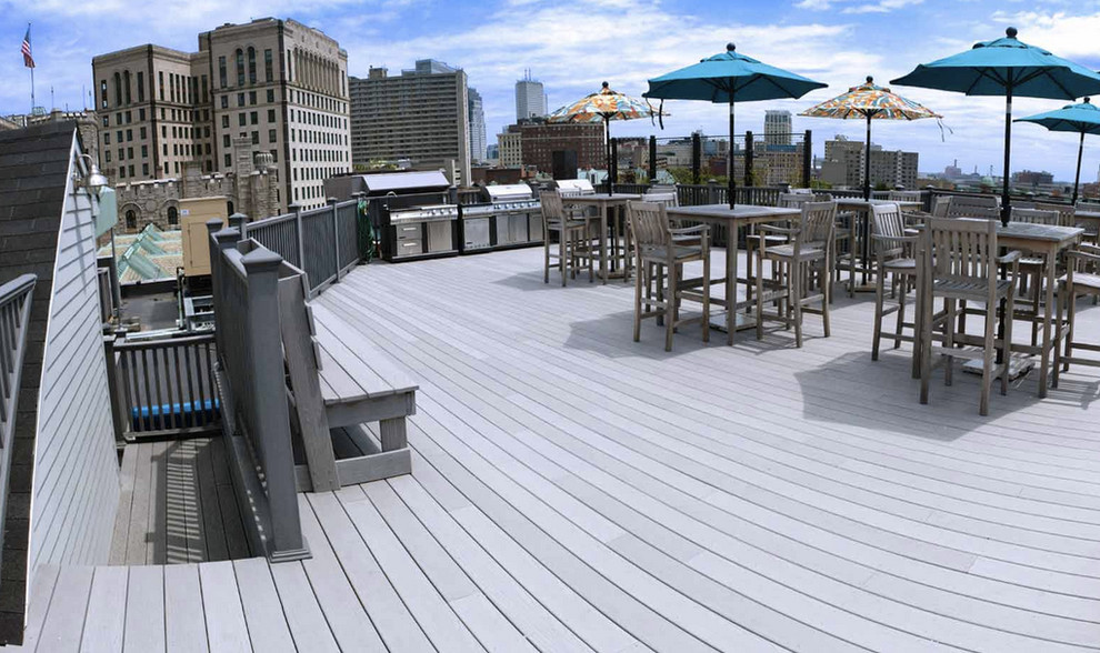 Award Winning Rooftop Deck SoundTrack Boston Modern Deck Portland
