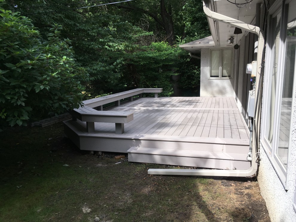 Azek Slate Grey Deck with seating Traditional Deck Minneapolis