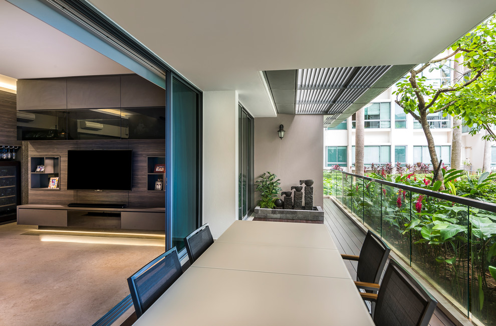 Design ideas for a contemporary terrace in Singapore.