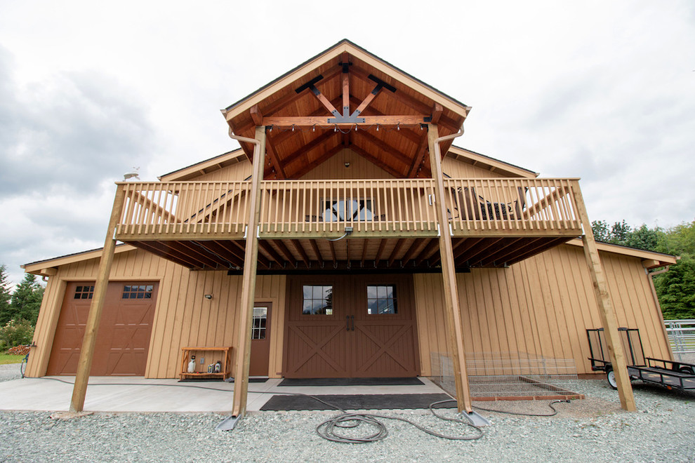 Barn Home in the Cascade Foothills - Farmhouse - Deck - Seattle - by ...