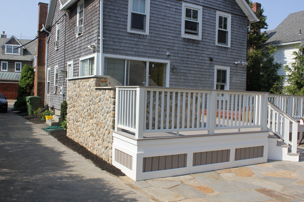 Photo of a beach style terrace in Bridgeport.