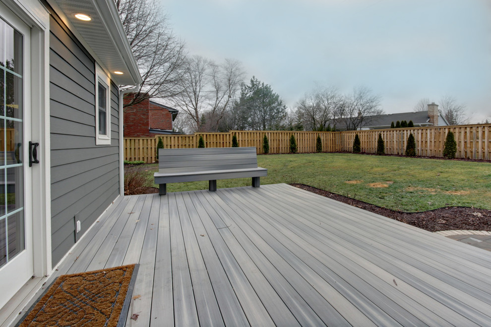 Inspiration for a large classic back terrace in Grand Rapids with no cover.