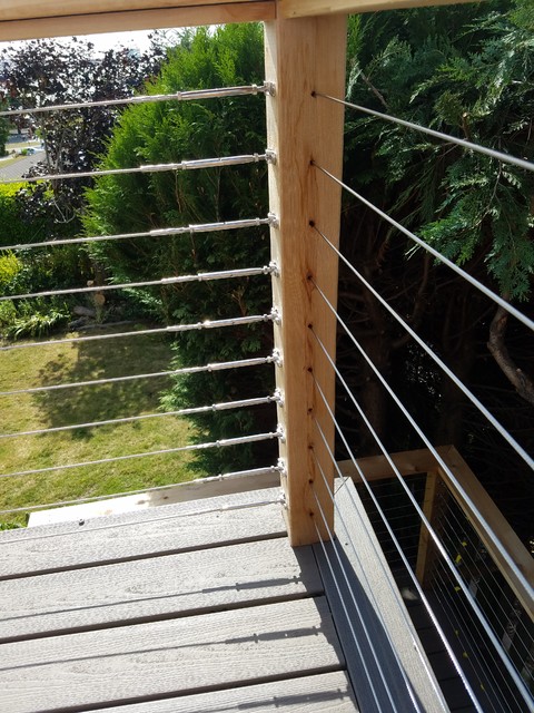 Bellingham Bay View Home Deck Remodel using LUX Cable Railing Hardware ...