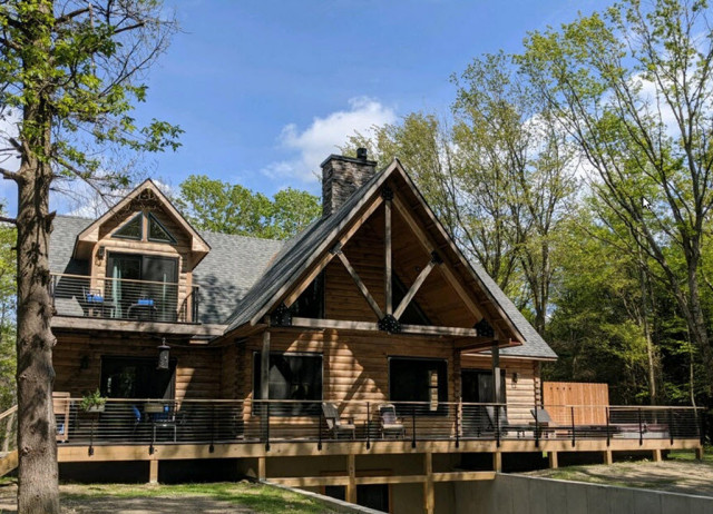 Rustic Log Home Railing