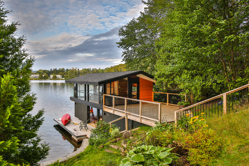 Boat house Lac des sables Contemporary Deck Montreal by Martin