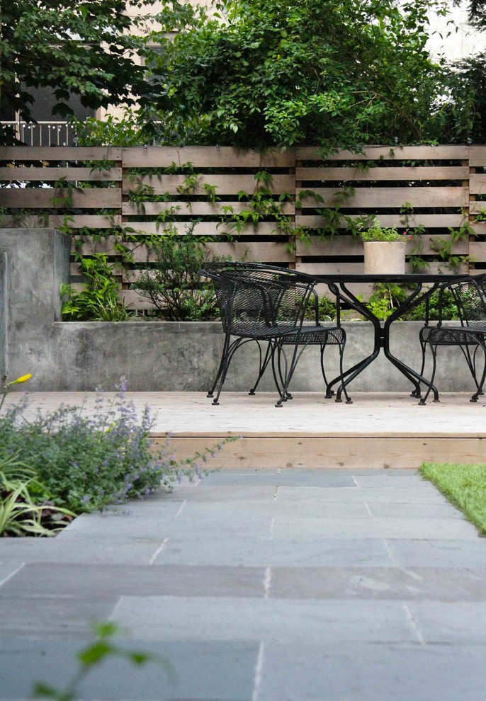 Idée de décoration pour une terrasse minimaliste.