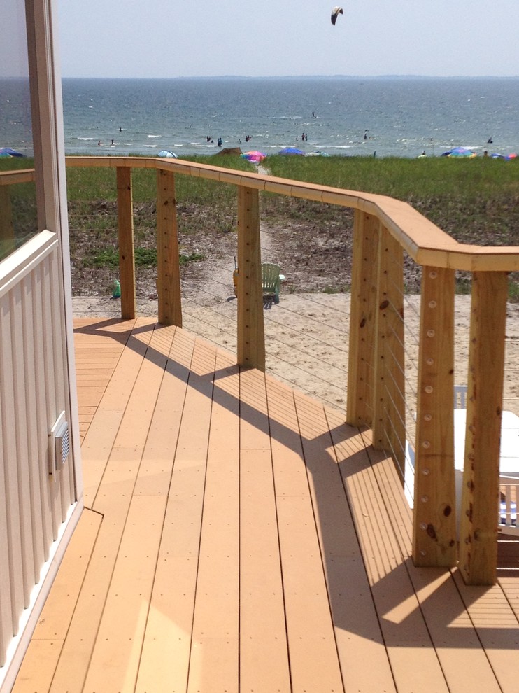Catwalk connecting two upper decks Beach Style Deck Portland