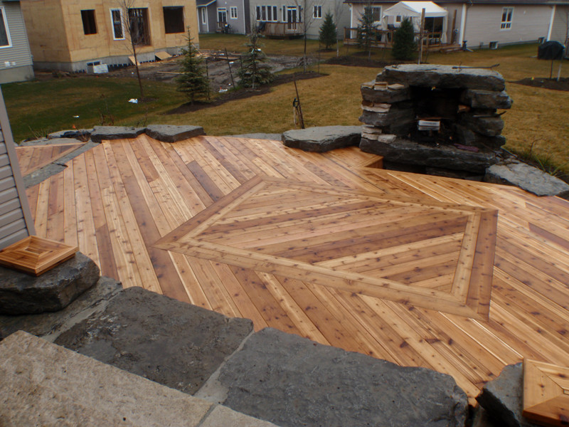 Cedar Decks Transitional Deck Ottawa By Platinum Construction Houzz